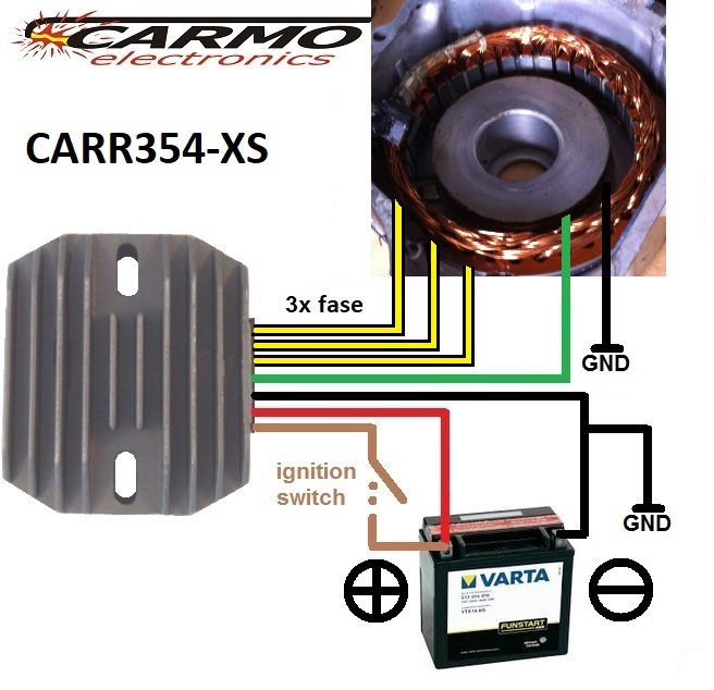 Yamaha XS250 XS400 XS500 voltage regulator rectifier MOSFET